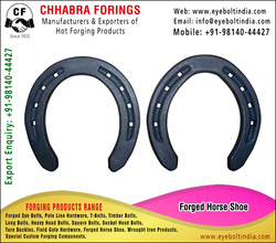 Forged Horse Shoe manufacturers, Suppliers, Distributors, Stockist and exporters in India +91-98140-44427 https://www.eyeboltindia.com